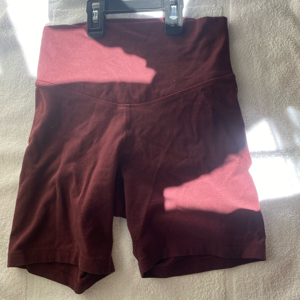Women's Burgundy Workout Shorts